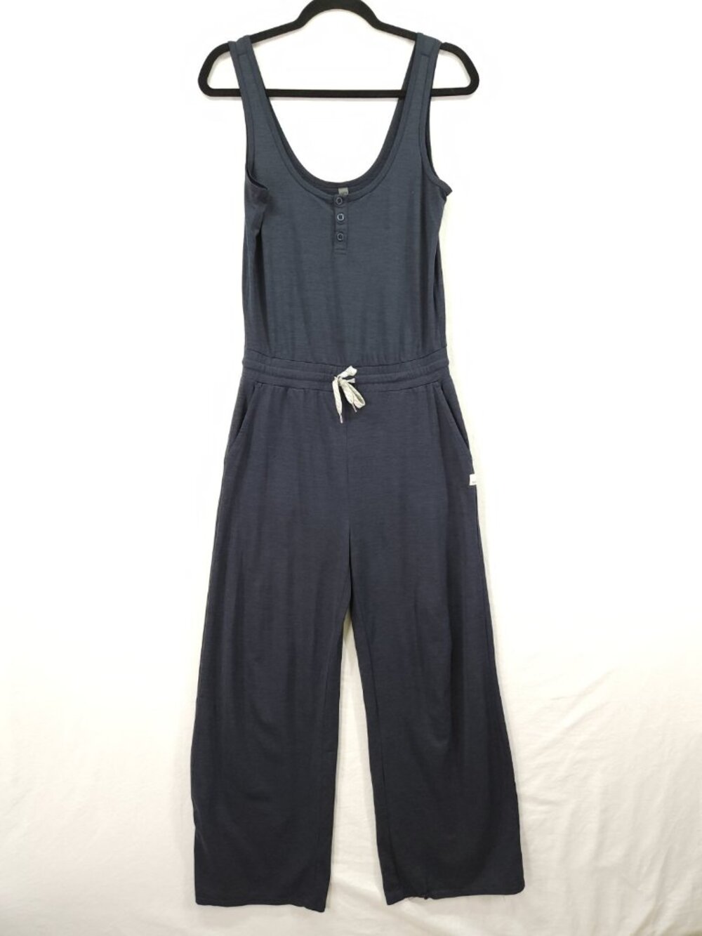 Vuori Henley Tank Jumpsuit Size XS Drawstring Wide Leg Athleisure Loungewear